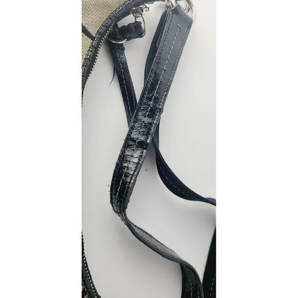 Coach Signature Stripe Hobo Convertible Shoulder Bag/Cross body Tan Black - Picture 3 of 8